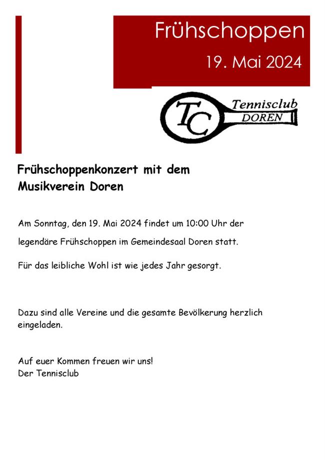 Tennisclub Frühschoppen 2024