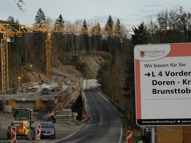 Brunstobelbrücke - Bauarbeiten im November 2014